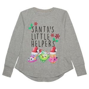 (5/$25) Shopkins Thermal Christmas long sleeve tee